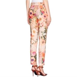Tory Burch Floral Print Tweed Harp Pants Women's 6